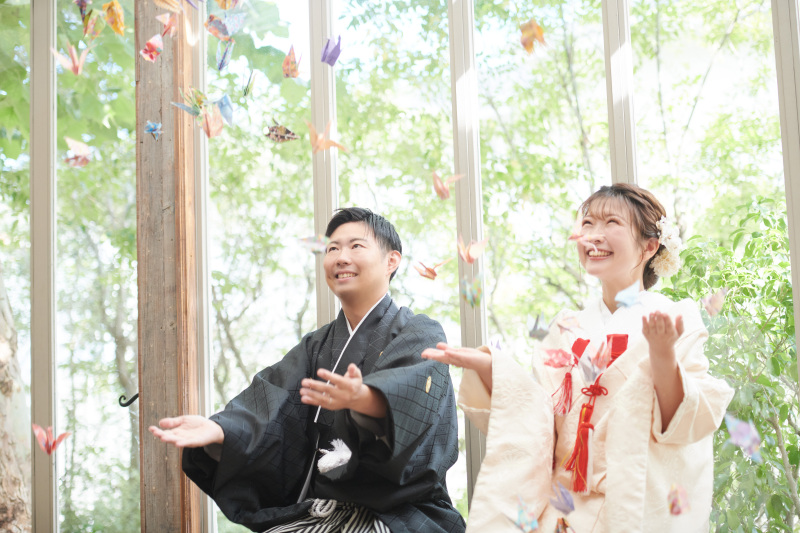 色鮮やかな鶴と一緒に♪