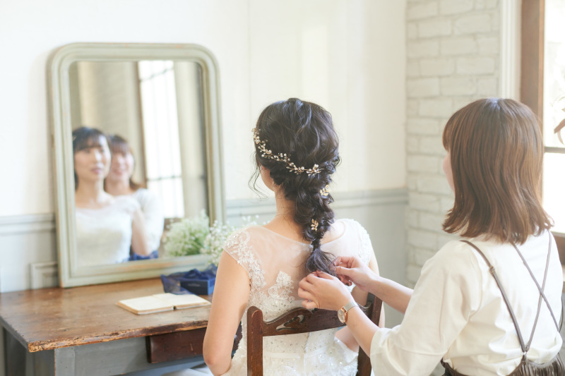 大親友のヘアセットでフォトウェディング♡
