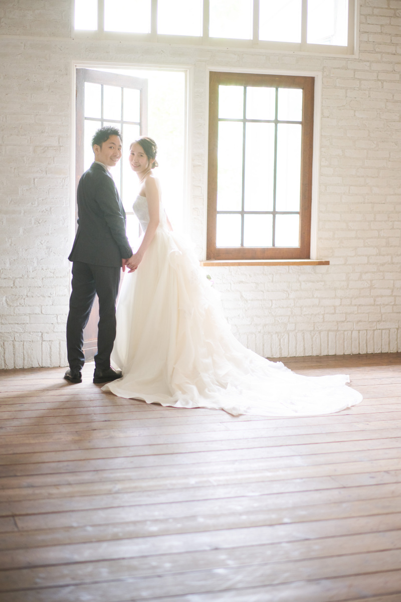 お庭からの光が幻想的