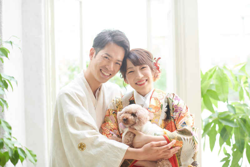 わんちゃんとの3ショット♡