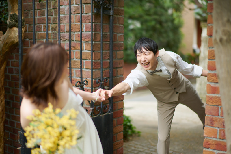 お庭に出て・・・♡
