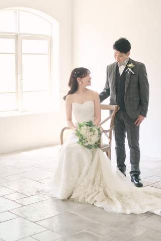 特設スタジオでシンプルウエディング♡