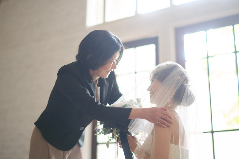 お母様によるベールダウン