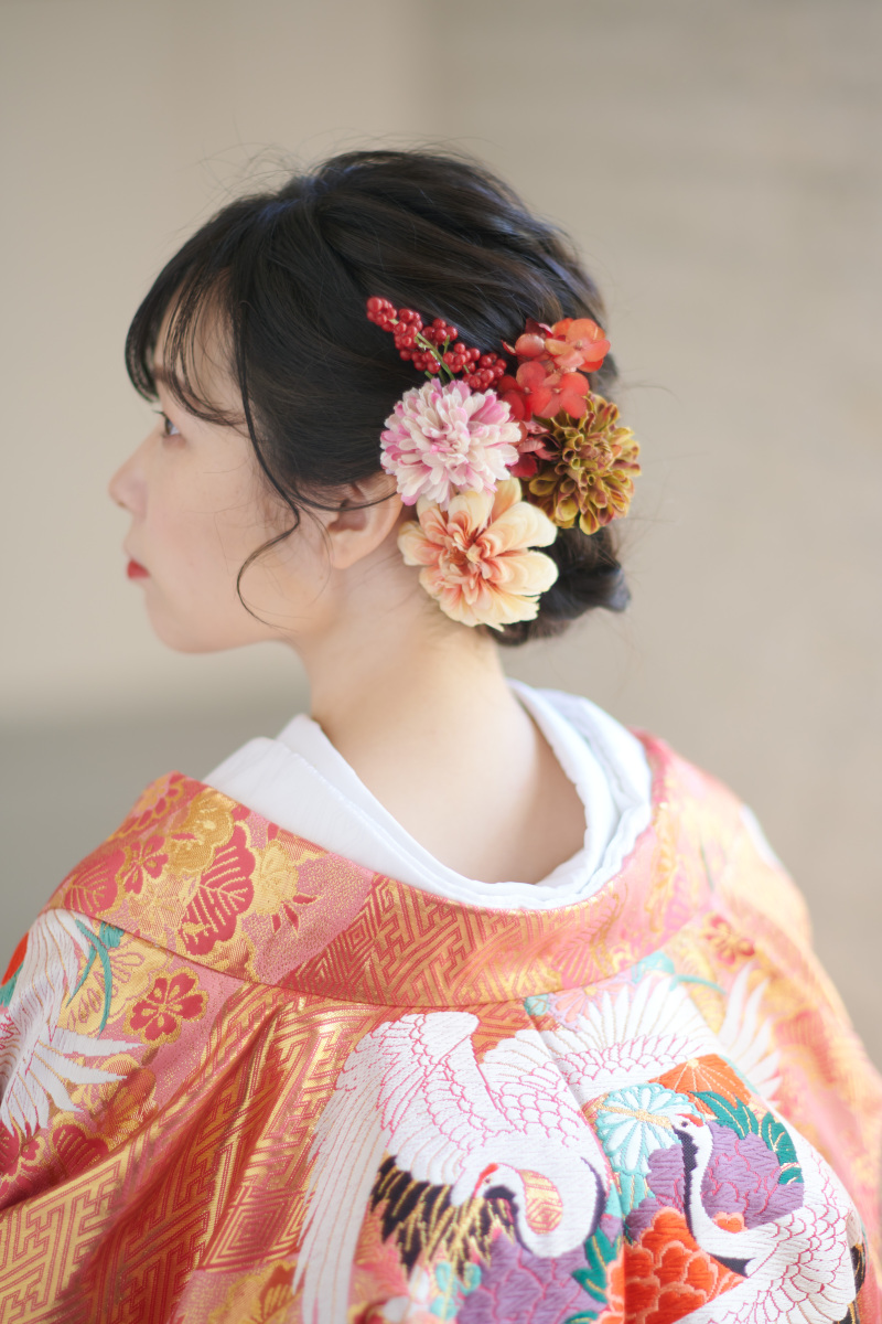 ピンクの色打掛にチェンジ♪