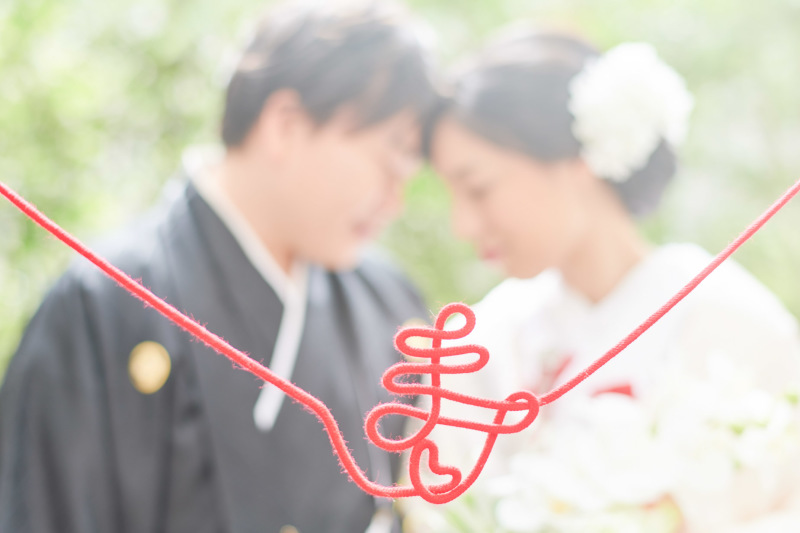赤い糸でロマンチックに♡