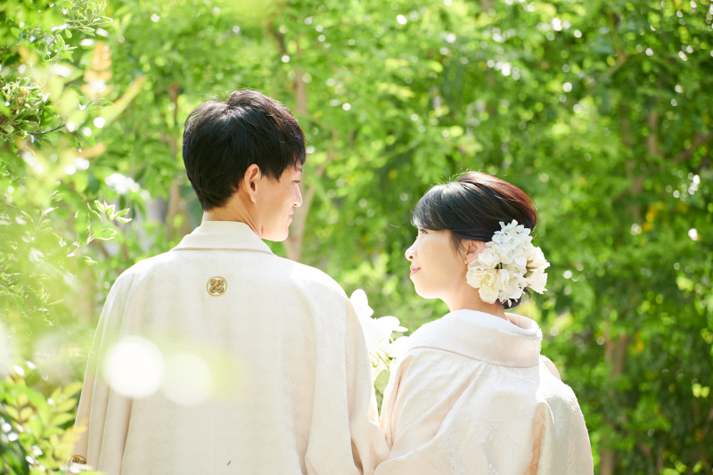 お庭にて旦那様と♡
