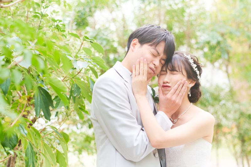 最後はほっぺをむぎゅっ♡