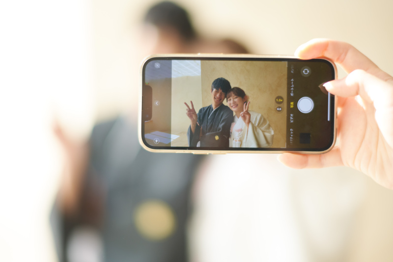 撮影中はスマホ撮影もOK♪