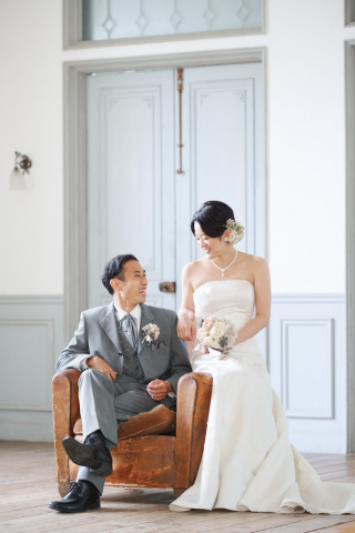 和装洋装photo、緊張しがちというお二人もリラックス撮影♪