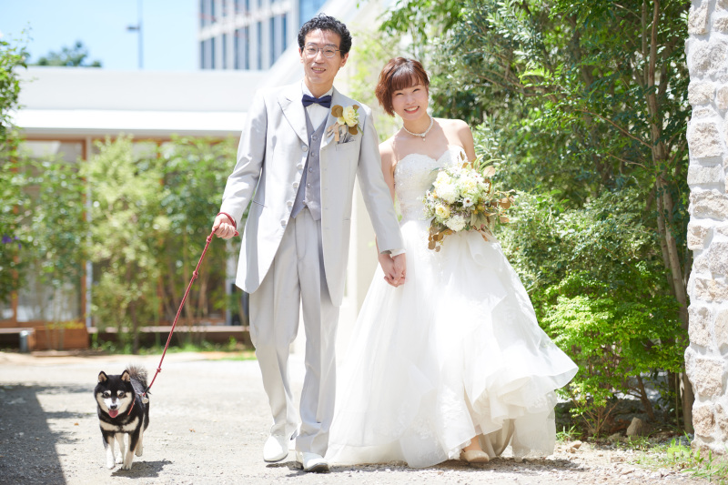 わんちゃんも一緒にお外でお散歩♪