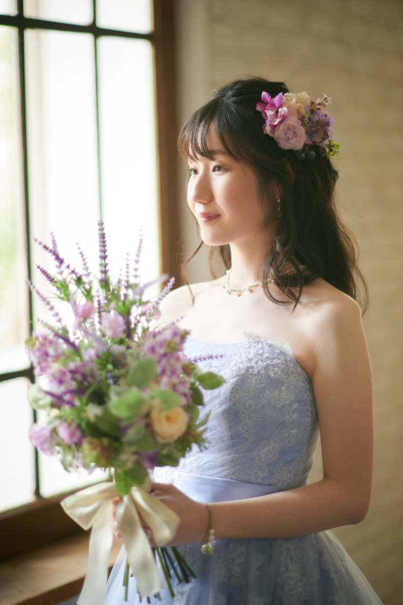 お衣装チェンジして新婦様のソロショット♡