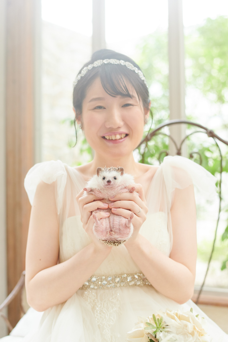 華やかな装いの新婦様と2ショット♡♡♡