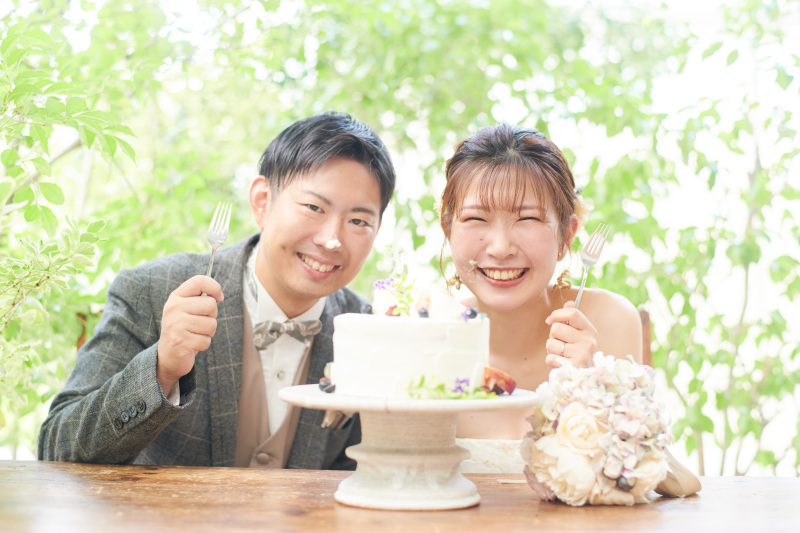 オリジナルケーキでファーストバイト♡