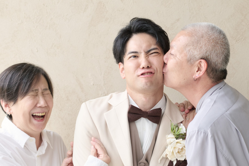 お父様からのチュー？！