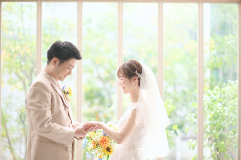 挙式シーンもナチュラルに