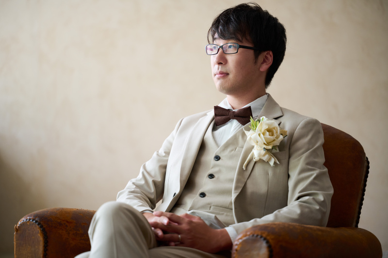 新郎様の横顔が素敵^^