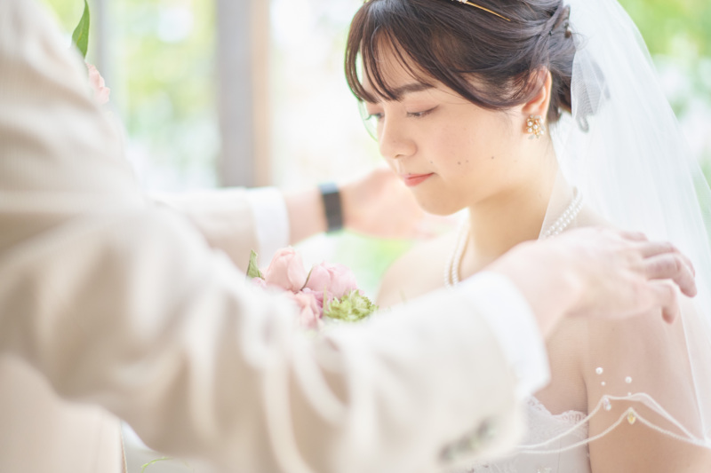 挙式さながら!ベールアップシーン♡