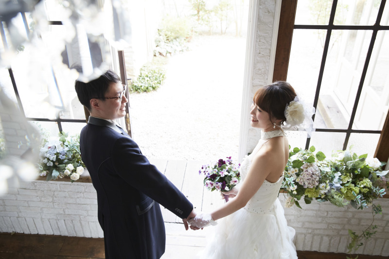 シャンデリアもいれたアンティークなお写真