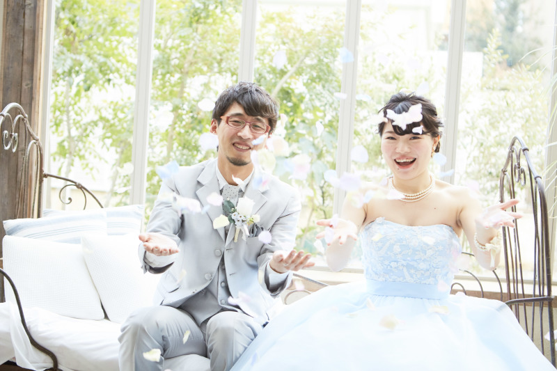 フラワーシャワーで気分を盛り上げよう