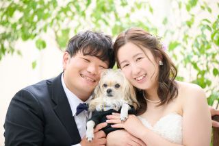 主役はお二人＋1匹♡和装洋装プラン♪