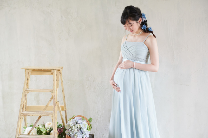 マタニティ対応のドレスも豊富♪