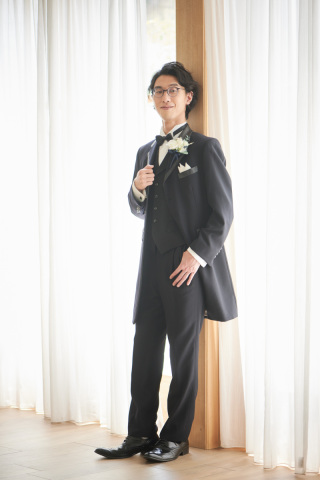 新郎フィッテング(タキシードの試着)