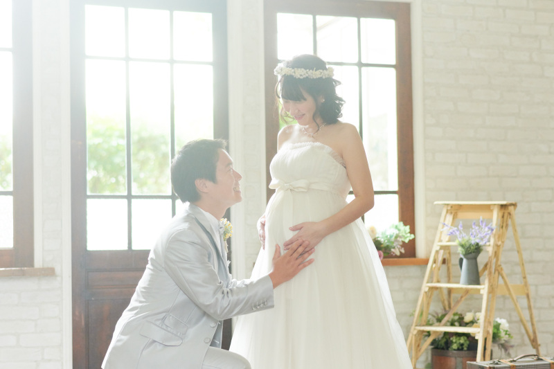 ＼たとえば／ 洋装1着＊マタニティウェディング♡庭付きだから移動の負担なし♡