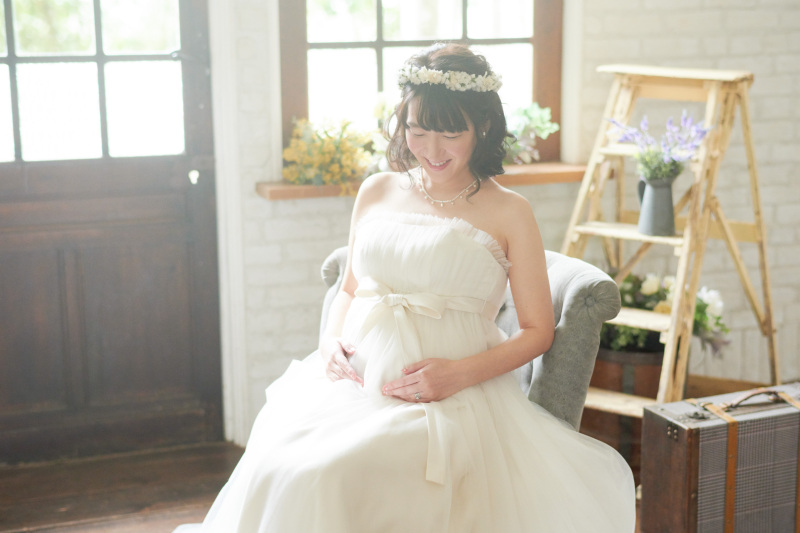 ＼たとえば／ 洋装1着＊マタニティウェディング♡庭付きだから移動の負担なし♡