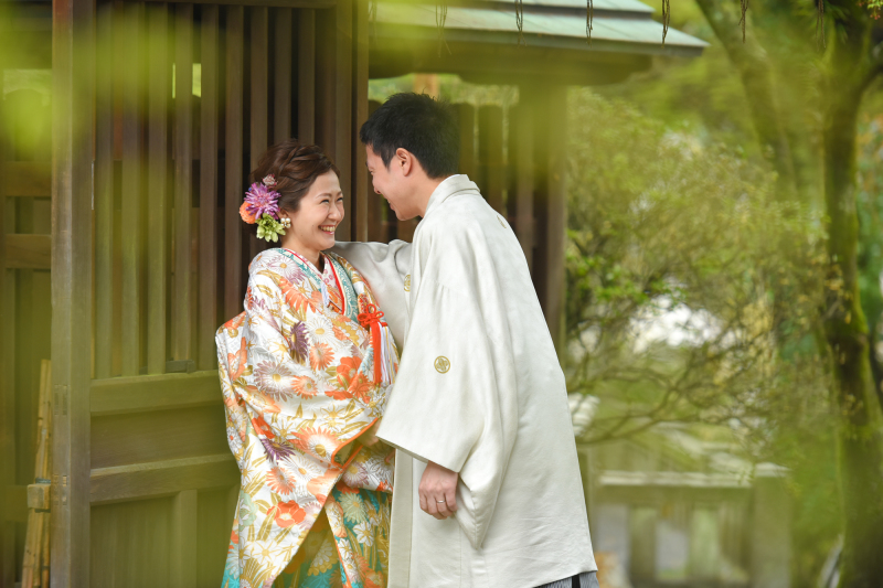 色打掛に着替えてロケーション撮影