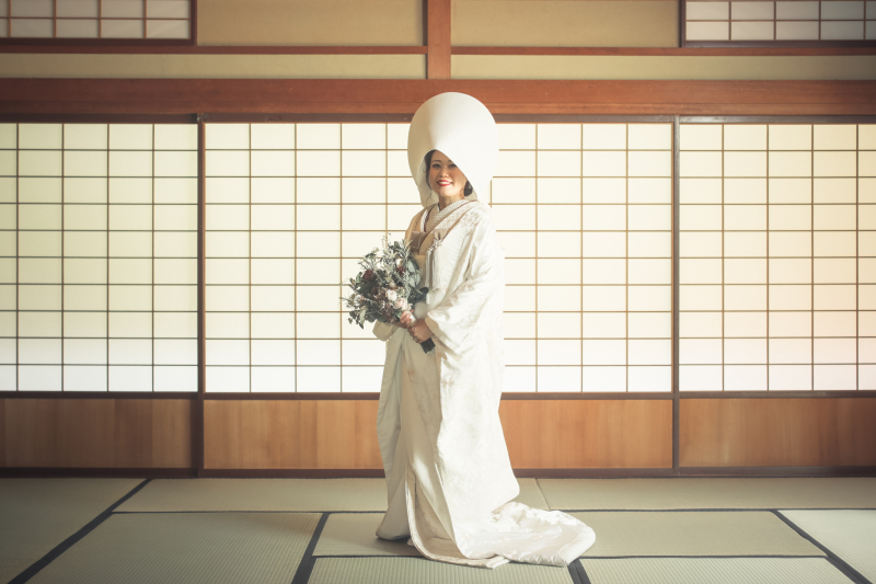 白無垢×綿帽子