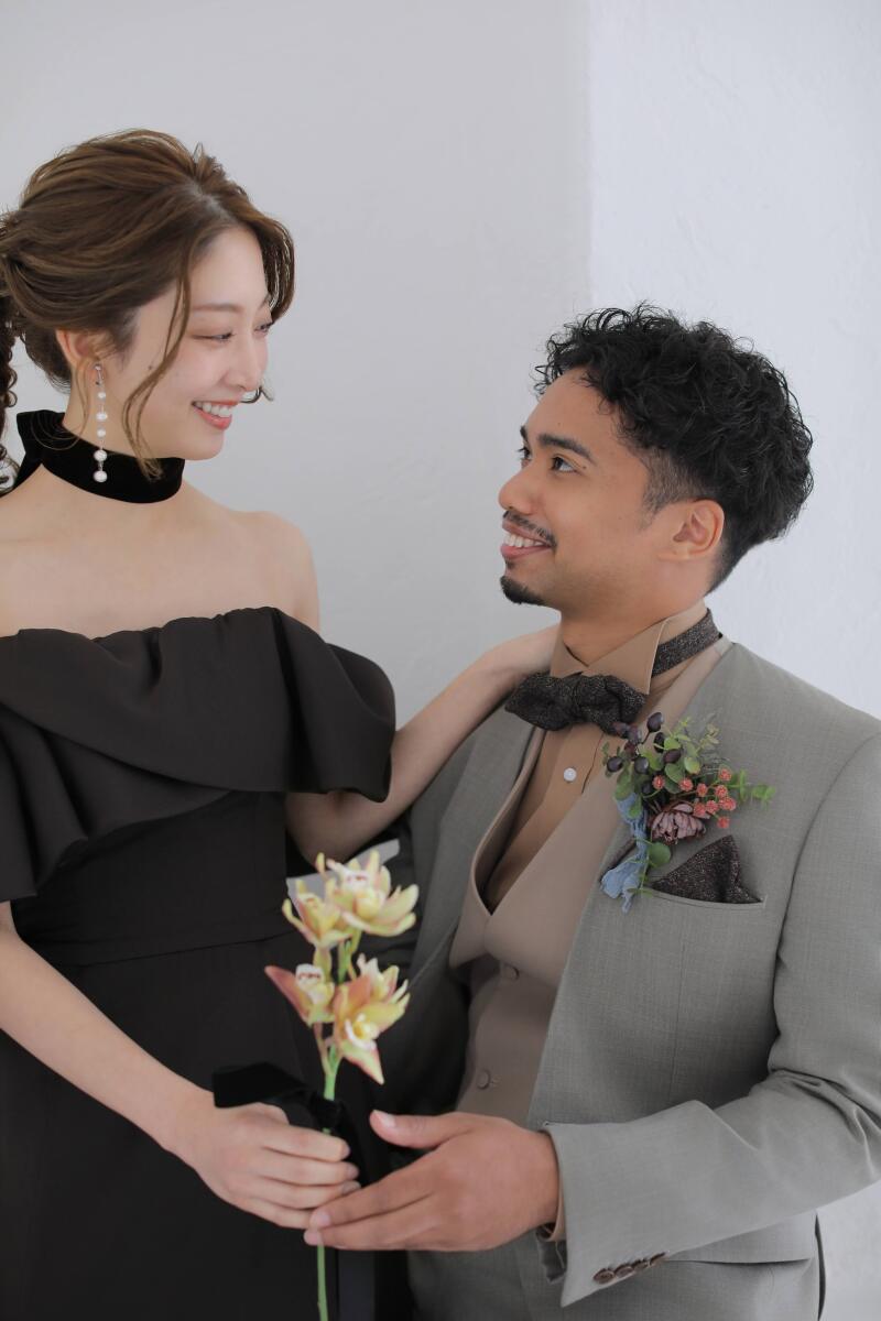 自然な二人の表情を