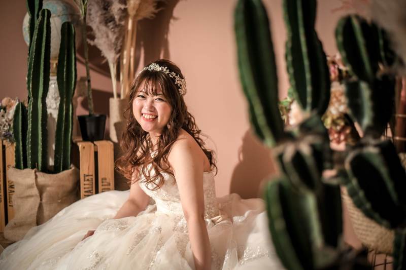 注目のサボテンでコーディネート