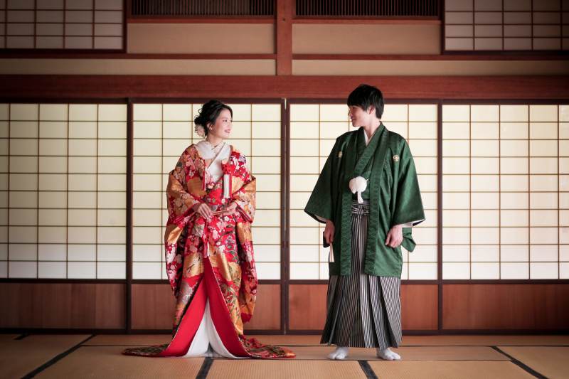 色打掛姿も美しいです