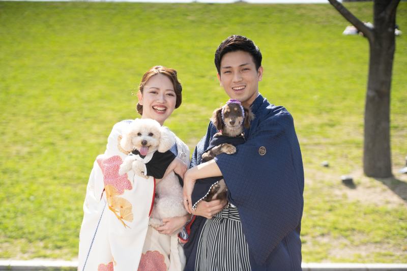 ご要望のワンちゃんたちと一緒に