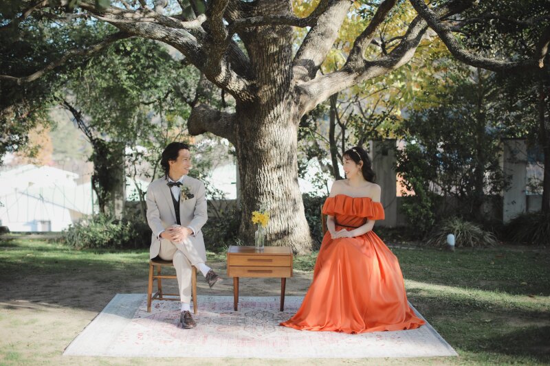 結婚式場のガーデンで叶える和&洋のフォトウェディング