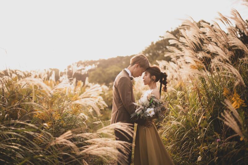 秋の平尾台すすきロケーションフォト 和装&洋装3点プラン