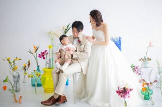 お花いっぱいのスタジオでお子様と一緒に♡