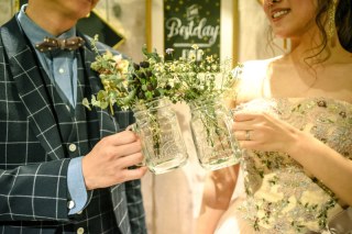 おしゃれにスタジオ撮影＆白無垢は日本庭園で和の世界で撮影