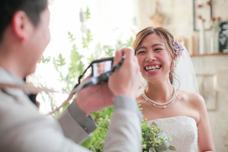 笑顔が素敵な花嫁さん♡