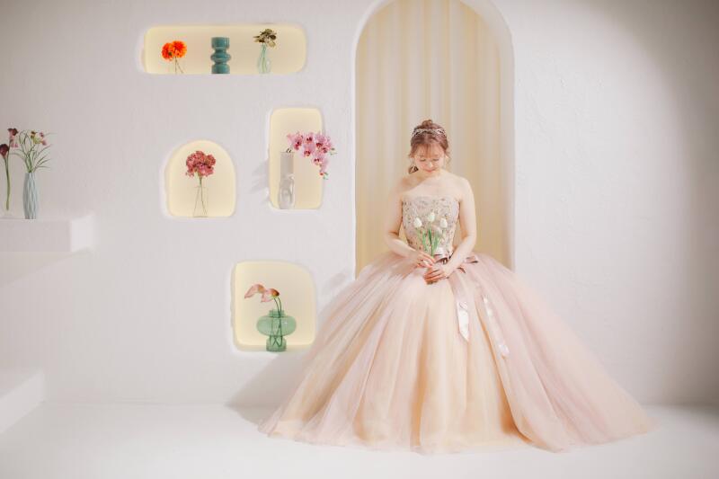 ピンクチュールのボリューム感