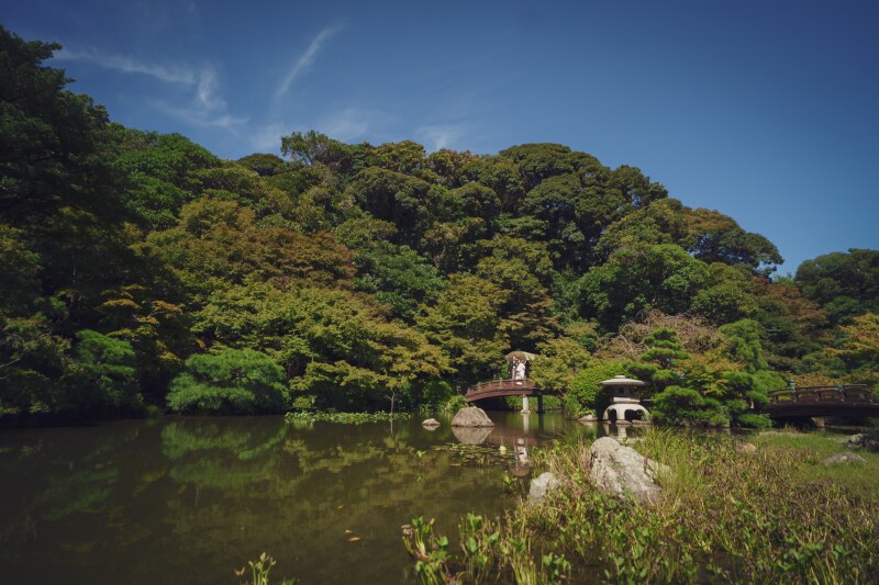 AM 庭園にて和装撮影!
