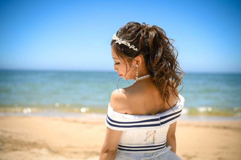 ヘアスタイルにもこだわって