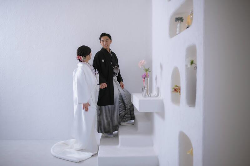階段を使って全身を残します