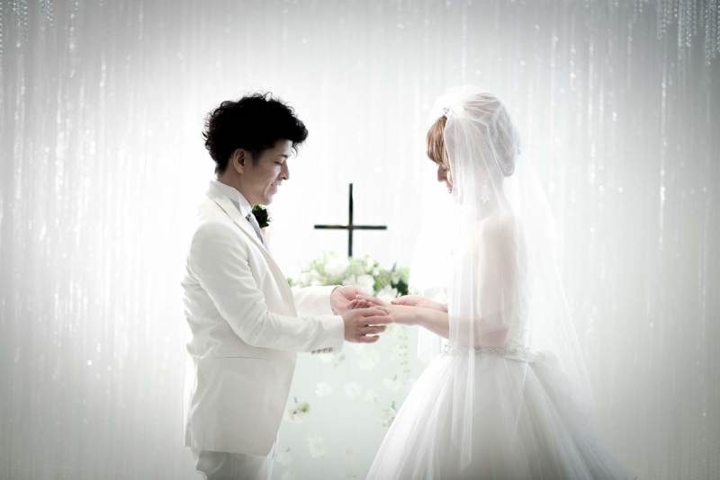 指輪交換ショット