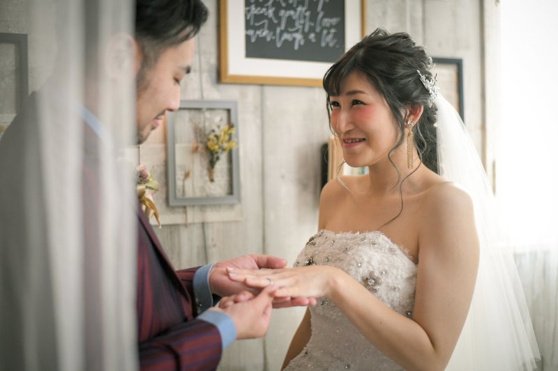 指輪交換風ショット