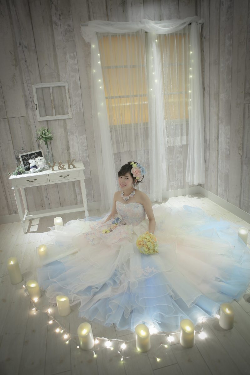 ふんわりドレスを生かして