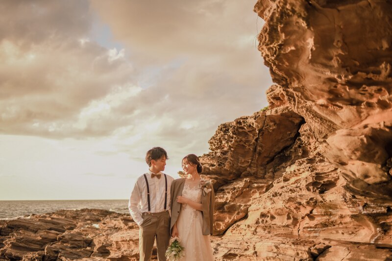 結婚式前撮りで大満足の3点撮影