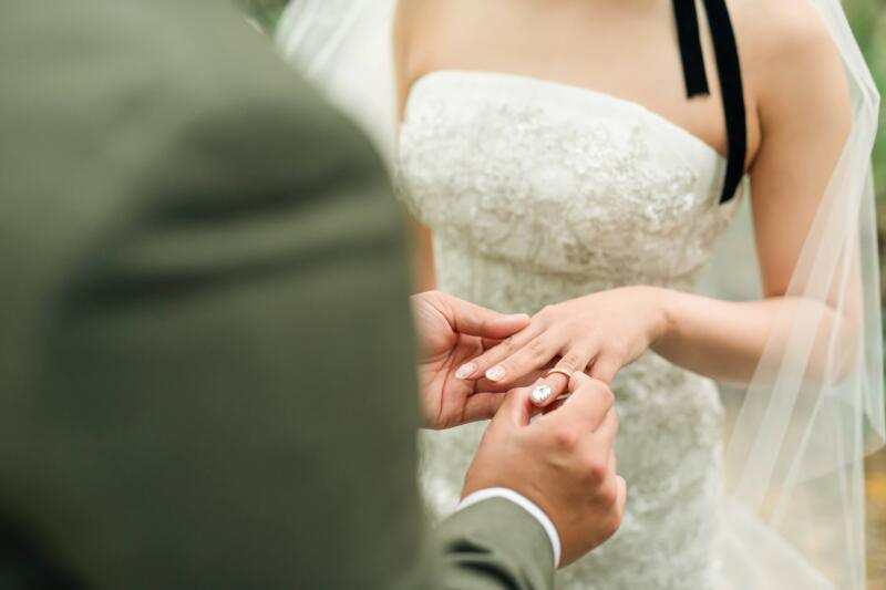 指輪交換のお手元ショット