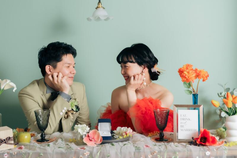 テーブルショットinスタジオ