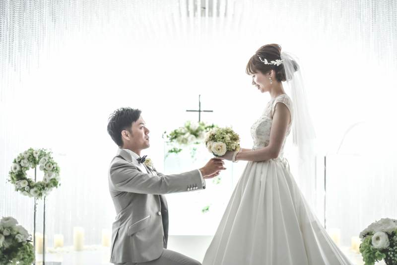 プロポーズ風のショットも